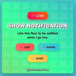 💐💐Live Show Notification - Like this listing to be notified when I go live💐💐
